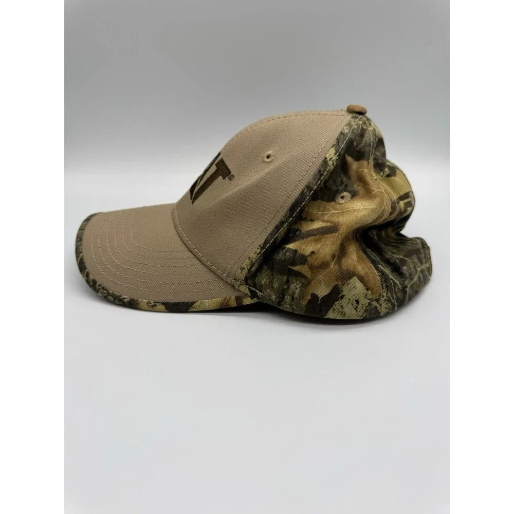 CAT Strapback Baseball Cap Multicolor OS Adjustable Camouflage Vented Holes